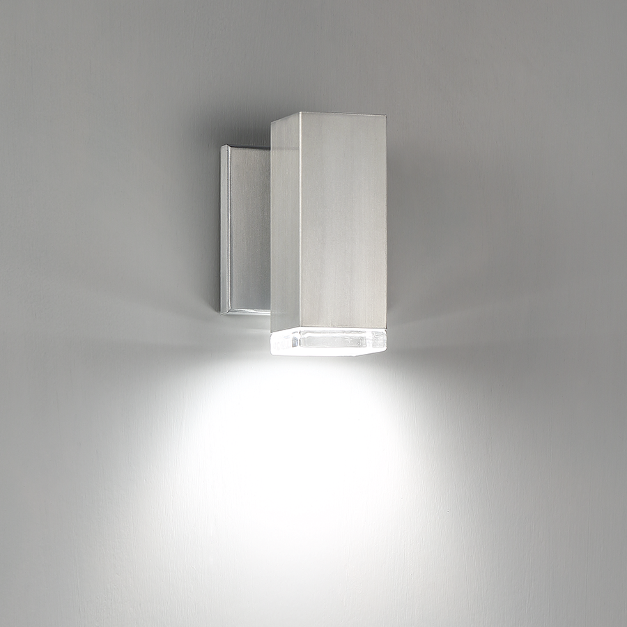 ##Antique Hardware## Block LED Indoor and Outdoor Wall Light