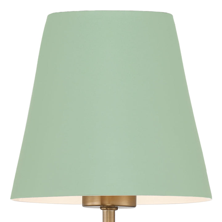 ##Antique Hardware## Xavier 2 Light Vibrant Gold + Green Chandelier