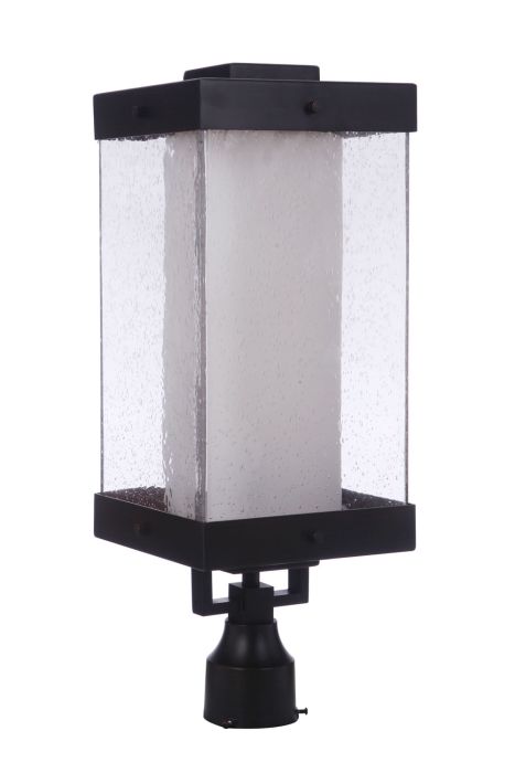 Antique Hardware Hayner 1 Light Outdoor Post Mount in Midnight Post