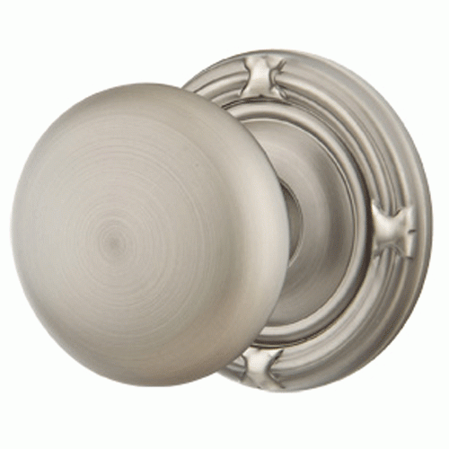 ##Antique Hardware## 2 1/4 Inch Solid Brass Providence Door Knob Set With Ribbon & Reed Rosette (Several Finish Options)