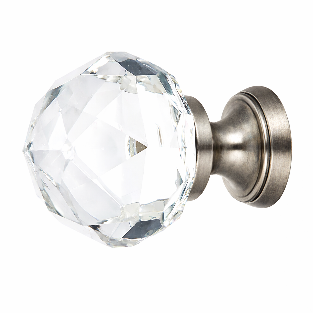 1 Inch Crystal Glass Diamond Cabinet & Furniture Knob