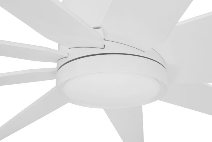 ##Antique Hardware## 60" Champion Indoor/Outdoor (Damp) in Matte White w/ Matte White Blades