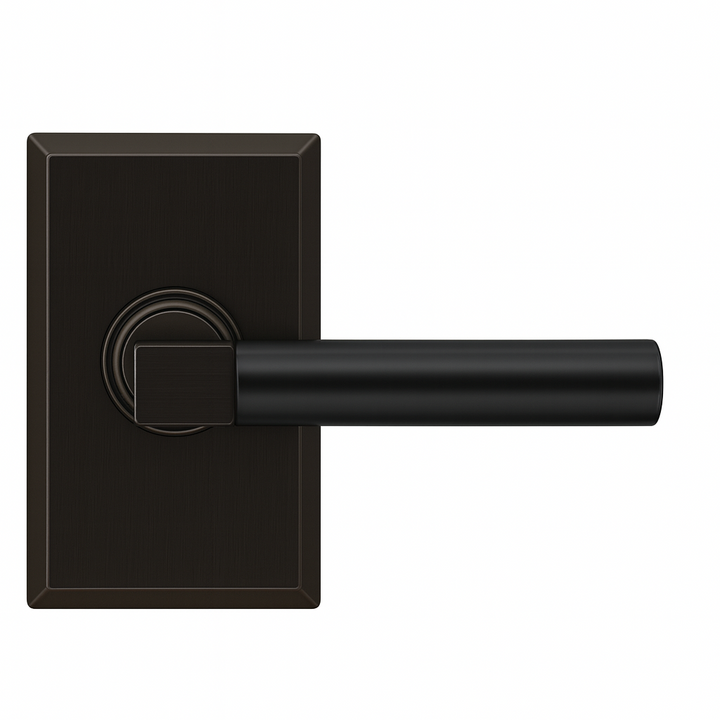 ##Antique Hardware## Magnifique® Rectangular Door Set with Modern Smooth Lever (Several Finishes Available)