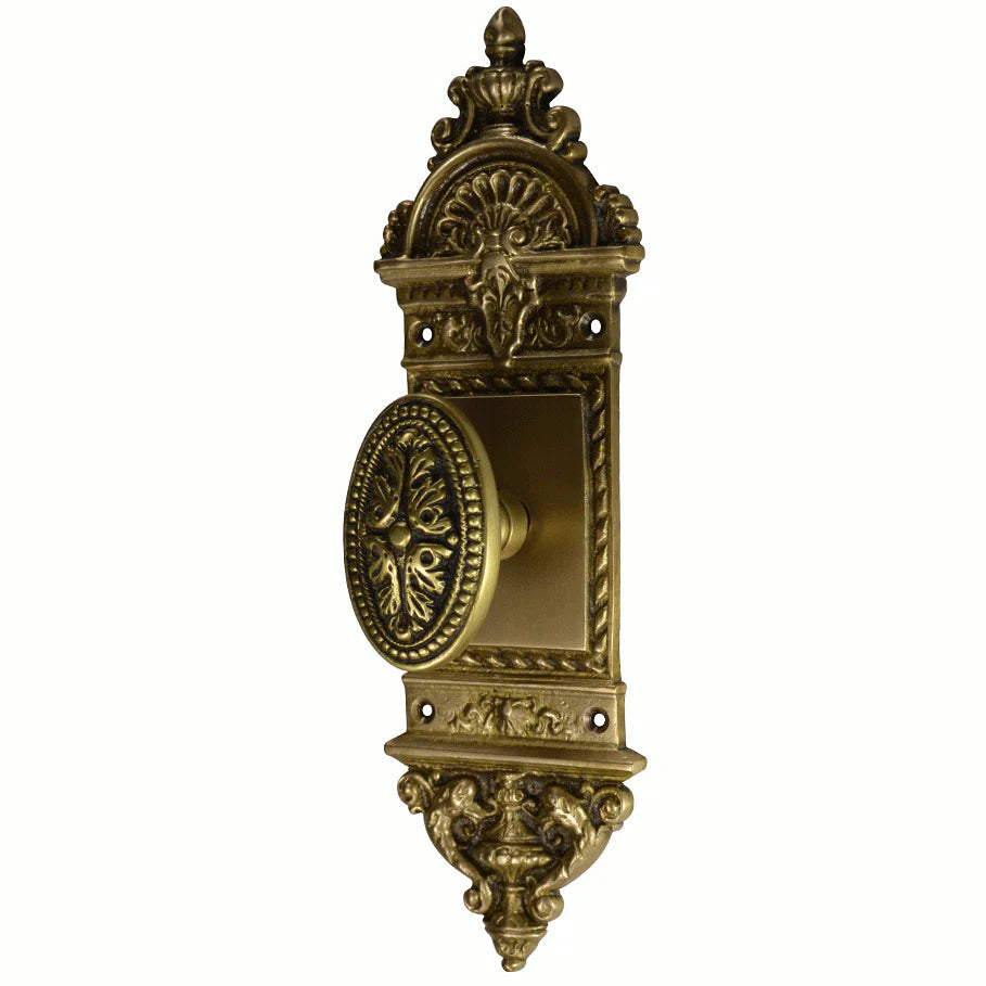 European Door Set With Beaded Style Avalon Oval Knob (Several Finishes Available)