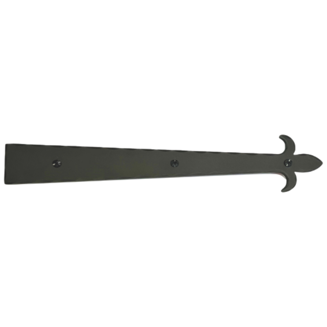 ##Antique Hardware## 14 Inch Iron Art Fleur De Lis Dummy Strap
