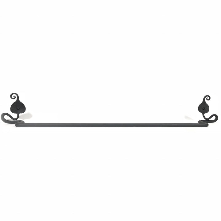 Hand Forged Leaf Towel Bar (Iron Finish)