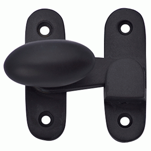Traditional Solid Brass Oval Knob Latch Set (Several Finish Options)