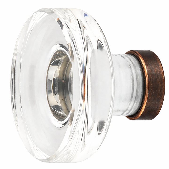 1 1/4 Inch Clear Crystal Glass Grayson Cabinet & Furniture Knob