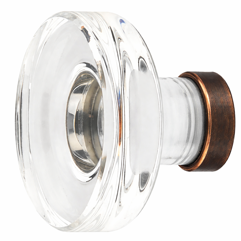 1 3/4 Inch Clear Crystal Glass Grayson Cabinet & Furniture Knob
