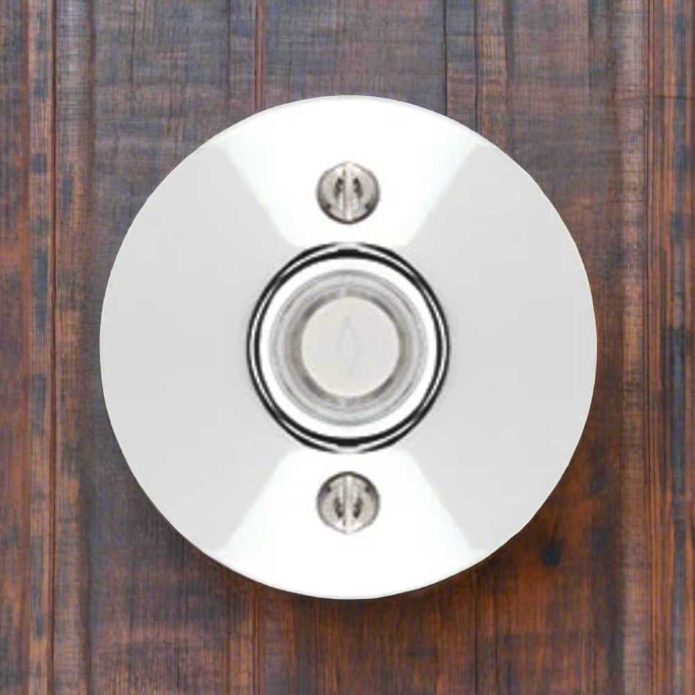 Antique Hardware Emtek 2457 Doorbell Button With Modern Rosette Door Bells & Chimes