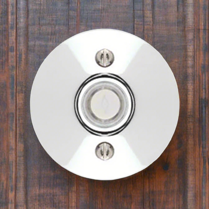 Antique Hardware Emtek 2457 Doorbell Button With Modern Rosette Door Bells & Chimes