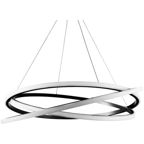 ##Antique Hardware## Veloce LED Black Chandelier Ceiling Light 48in