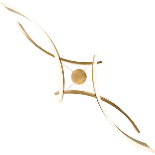 ##Antique Hardware## Arcs LED Chandelier Ceiling Light 8 inch Aged Brass