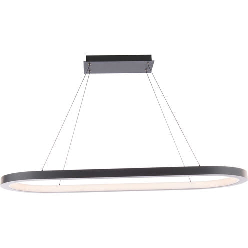 ##Antique Hardware## Racetrack Chandelier Ceiling Light in 2700K LED 17 inch Black