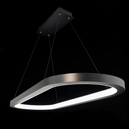##Antique Hardware## Racetrack Chandelier Ceiling Light in 3500K LED 17 inch Black