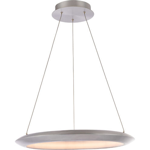 ##Antique Hardware## The Ring LED Brushed Aluminum Chandelier Ceiling Light 3000K 24in