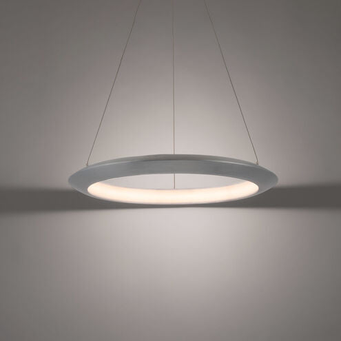 ##Antique Hardware## The Ring LED Brushed Aluminum Chandelier Ceiling Light 3000K 24in