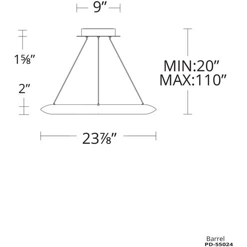 ##Antique Hardware## The Ring LED Brushed Aluminum Chandelier Ceiling Light 3000K 24in