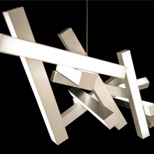 ##Antique Hardware## Chaos LED 21 inch Brushed Aluminum Chandelier Ceiling Light in 11