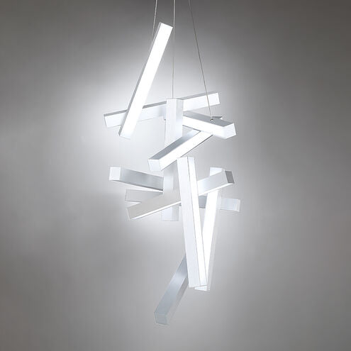 ##Antique Hardware## Chaos Chandelier Ceiling Light in 12 49in LED 23 inch Brushed Aluminum