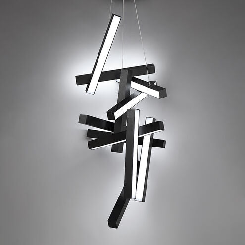 ##Antique Hardware## Chaos Chandelier Ceiling Light in 12 49in LED 23 inch Black