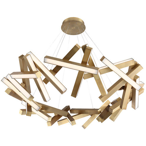 ##Antique Hardware## Chaos LED 61 inch Aged Brass Chandelier Ceiling Light in 31