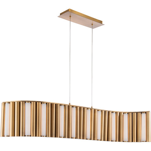 ##Antique Hardware## Aretha LED Chandelier Ceiling Light 17 inch Aged Brass
