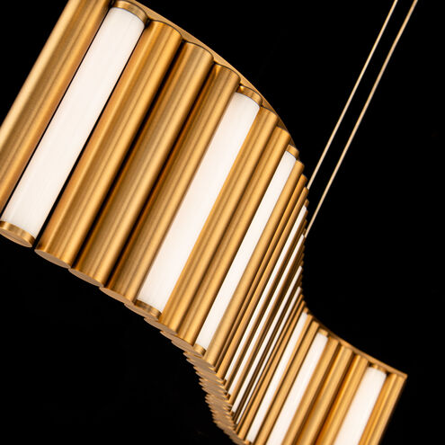 ##Antique Hardware## Aretha LED Chandelier Ceiling Light 17 inch Aged Brass