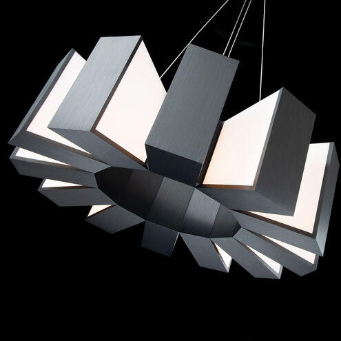 ##Antique Hardware## Chronos Pendant Ceiling Light 12 Light 34 inch Black