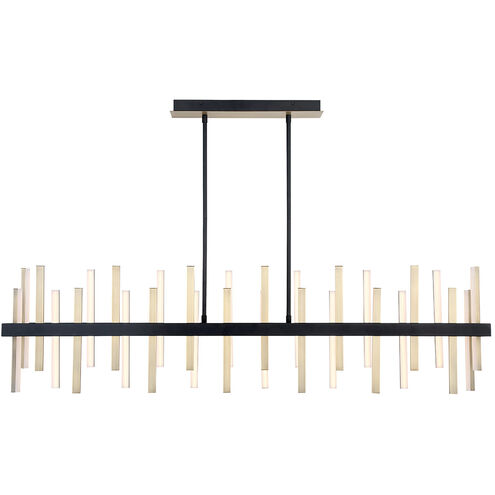 ##Antique Hardware## Harmonix LED 14 inch Black Aged Brass Chandelier Ceiling Light in 14in.