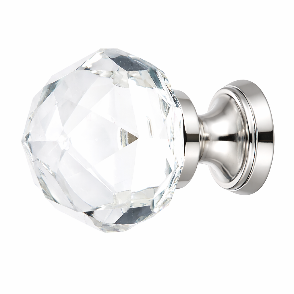 1 Inch Crystal Glass Diamond Cabinet & Furniture Knob
