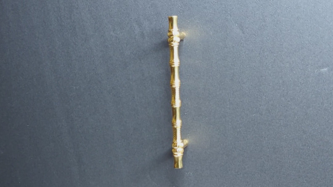6 Inch Overall (4 1/2 Inch c-c) Japanese Bamboo Pull (Several Finishes Available)