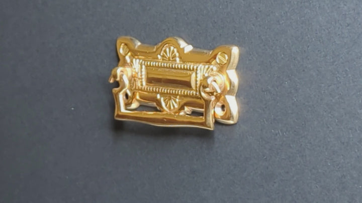 3 3/4 Inch (3 Inch c-c) Art Deco Solid Brass Drawer Pull (Several Finishes Available)