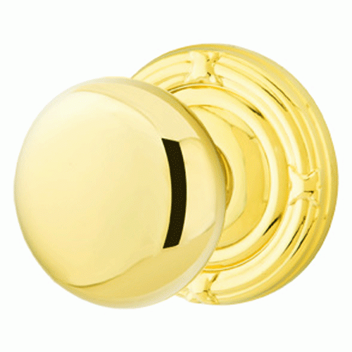 ##Antique Hardware## 2 1/4 Inch Solid Brass Providence Door Knob Set With Ribbon & Reed Rosette (Several Finish Options)