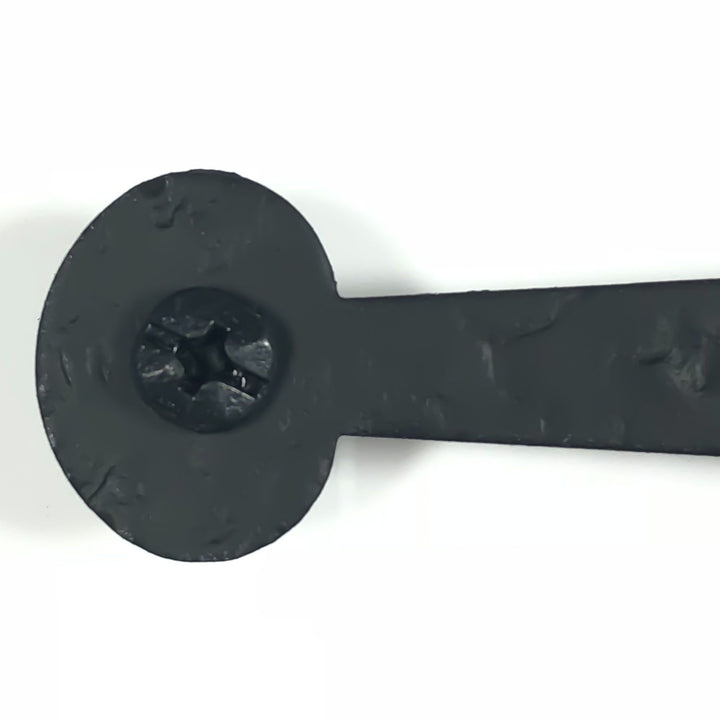 Pair 6 Inch Rough Iron Bean Strap Hinge (Flush Mount)