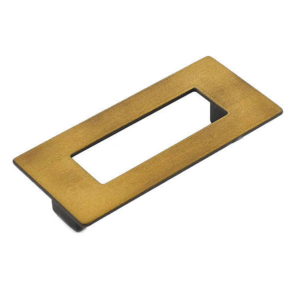 ##Antique Hardware## 4 5/8 Inch (3 3/4 Inch c-c) Finestrino Rectangle Pull