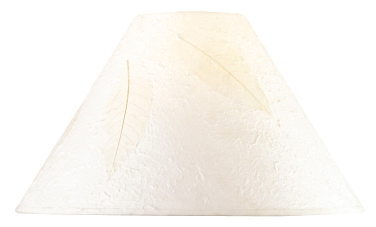 ##Antique Hardware## 10.5 Inch Tall Hardback Round Paper Shade with Leaf