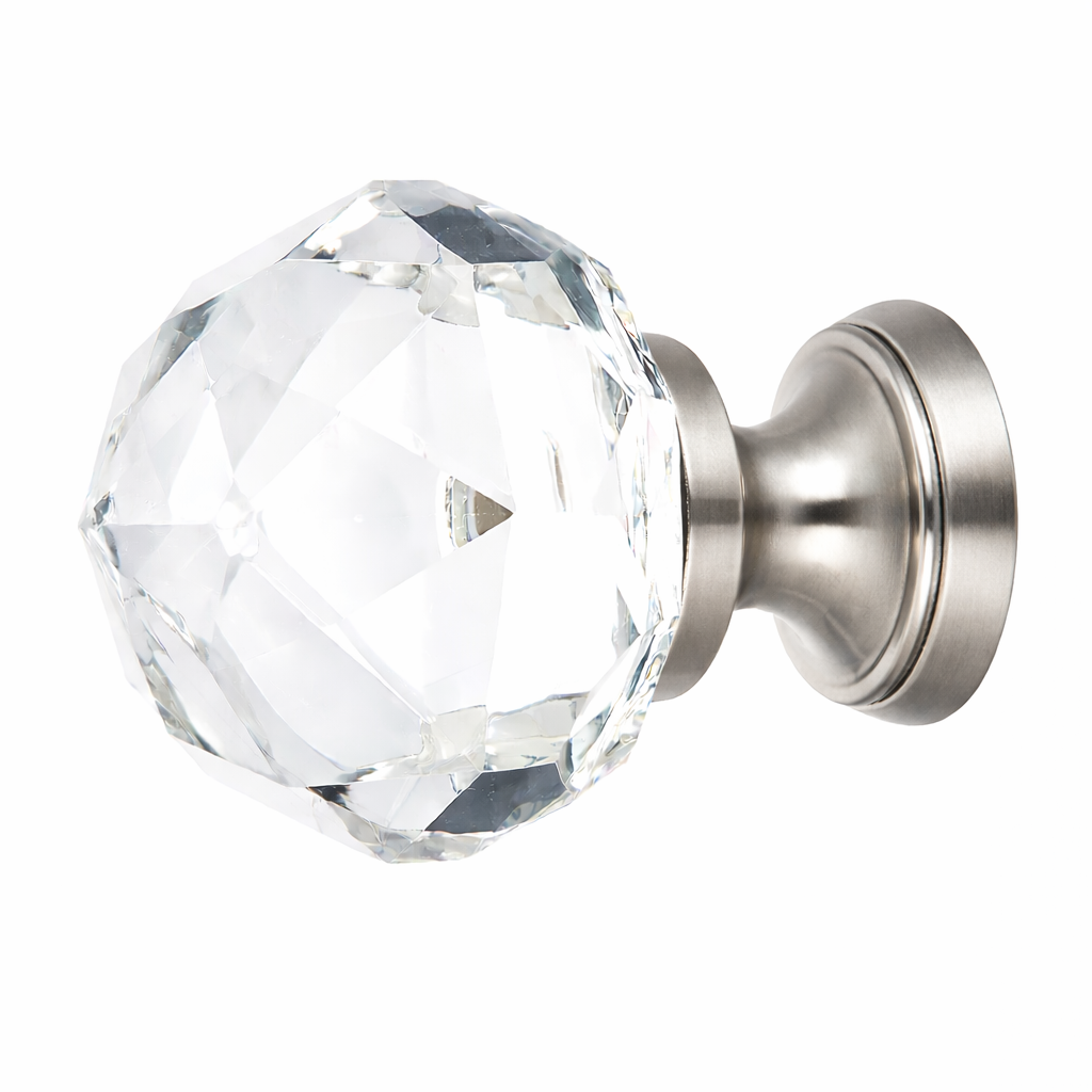 1 Inch Crystal Glass Diamond Cabinet & Furniture Knob