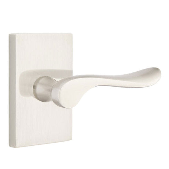 ##Antique Hardware## Emtek Solid Brass Luzern Lever With Modern Rectangular Rosette (Several Finish Options)