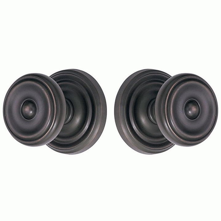 ##Antique Hardware## Solid Brass Waverly Door Knob Set With Regular Rosette (Several Finish Options)