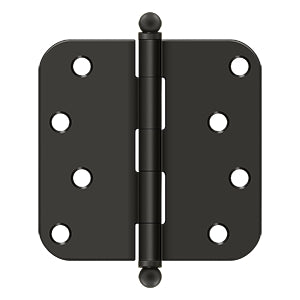 ##Antique Hardware## 4 Inch x 4 Inch Ball Tip Steel Hinge