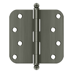 ##Antique Hardware## 4 Inch x 4 Inch Ball Tip Steel Hinge