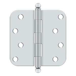 ##Antique Hardware## 4 Inch x 4 Inch Ball Tip Steel Hinge