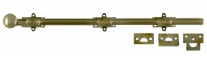 ##Antique Hardware## 18 Inch Deltana Heavy Duty Surface Bolt