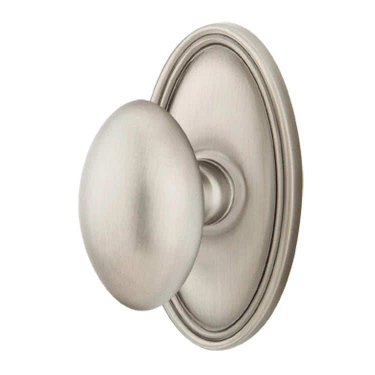 Antique Hardware Emtek Solid Brass Egg Door Knob Set With Oval Rosette EMTEK DOOR KNOB