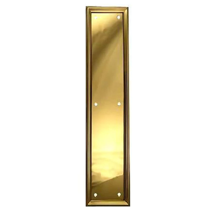 Antique Hardware 15 Inch Solid Brass Framed Push Plate Door Push Plates