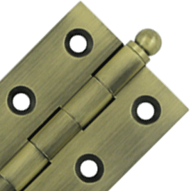 Antique Hardware 2 1/2 Inch x 1 11/16 Inch Solid Brass Cabinet Hinges CABINET HINGE