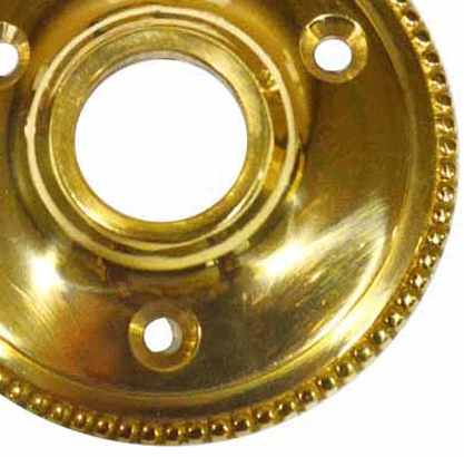 Antique Hardware 2 3/8 Inch Small Traditional Round Rosette (Polished Brass Finish) ROSETTES