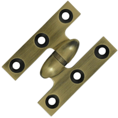 Antique Hardware 2 Inch x 1 1/2 Inch Solid Brass Olive Knuckle Hinge HINGE