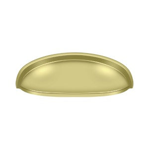 ##Antique Hardware## 4 1/2 Inch Solid Brass Elongated Shell Cabinet & Furniture Cup Pull (Several Finishes Available)